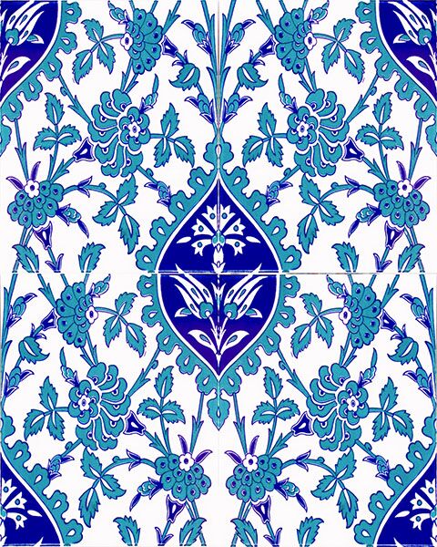 AC-1042 Mavi Beyaz Çini Seramik Karo, Kütahya çinisi, Cami çinileri, Türk hamamı, arabic mosque, Banyo, otel dekorasyon, fiyatları, örnekleri