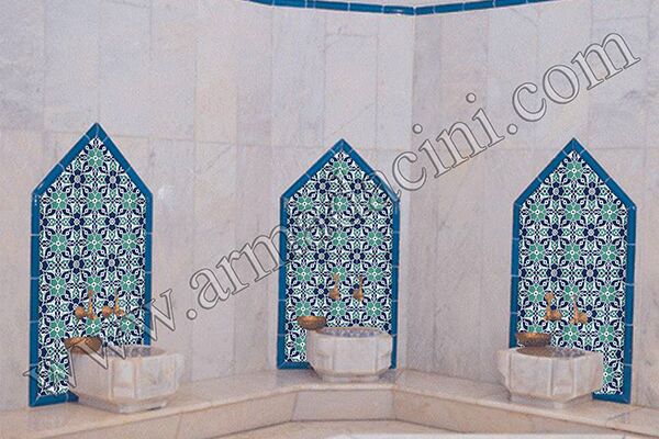 AC-80 Selçuk Desen Türk Hamamı Çini Dekor