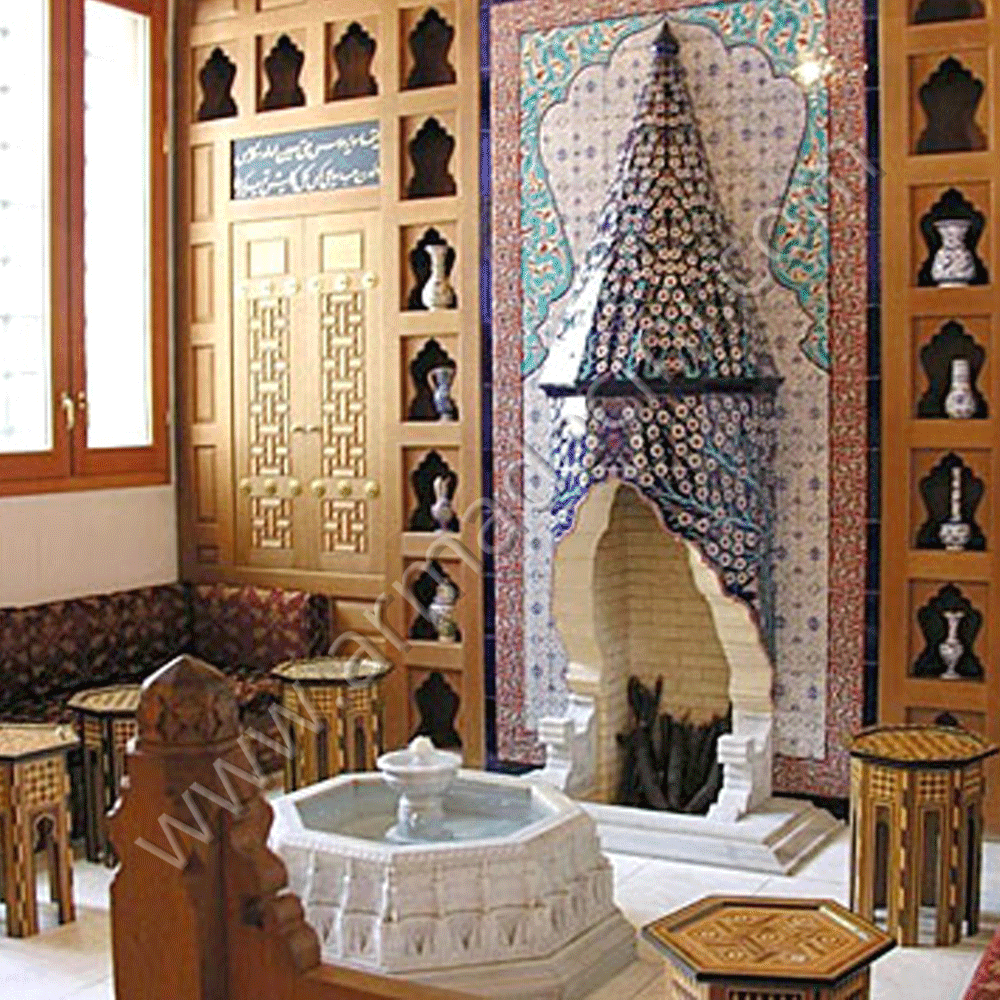 Eldekoru Cini Somine Villa Dekorasyonu Çalışması Kütahya ve iznik çinileri el yapımı çini karo çini pano çiniler seramik dekorasyon hand made interior tiles