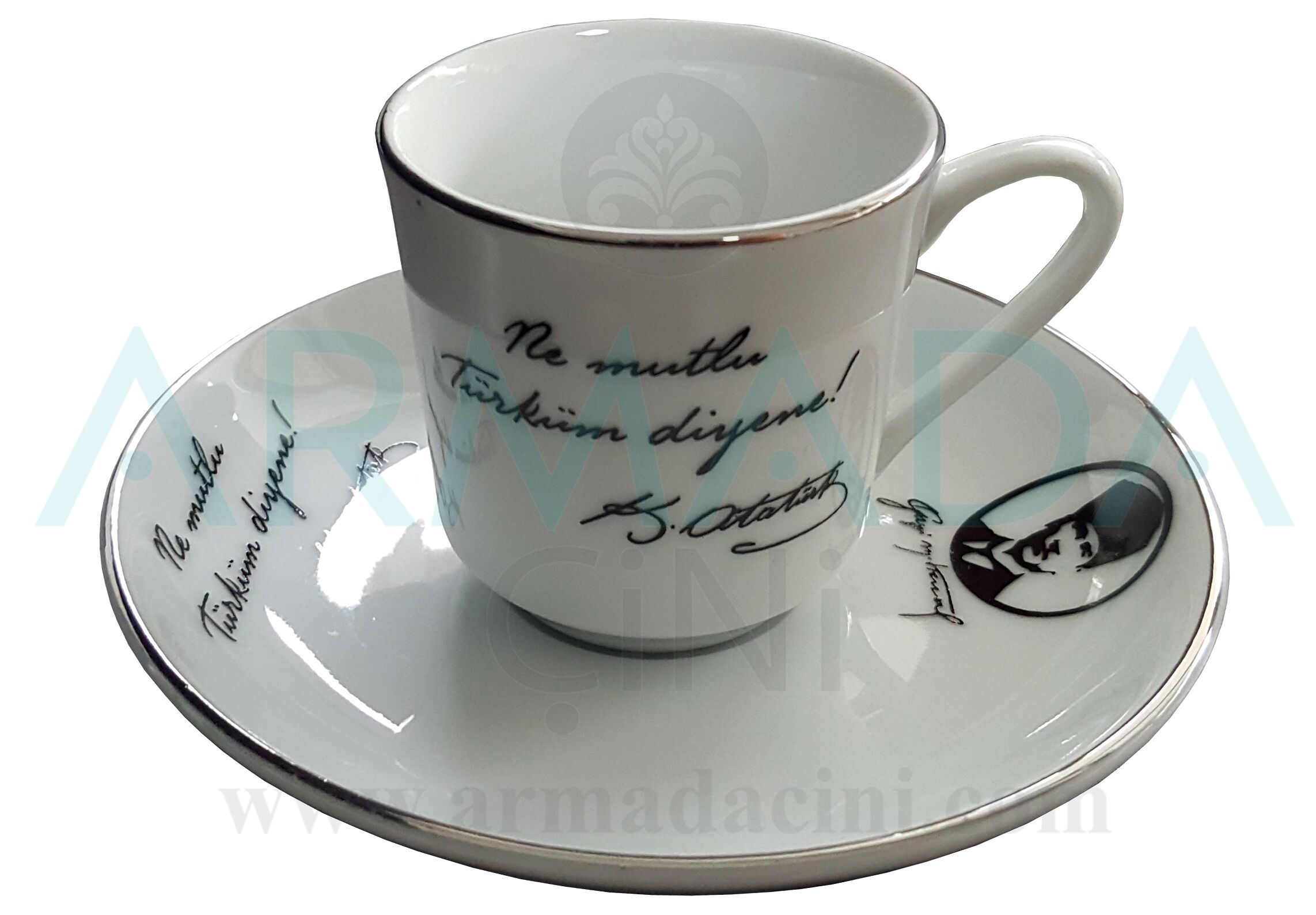 Ar 671 Atatürk Resimli Fincan Takımı