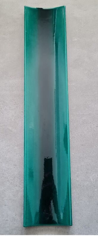 10x100 Bar önü Yeşil oluklu çini seramik