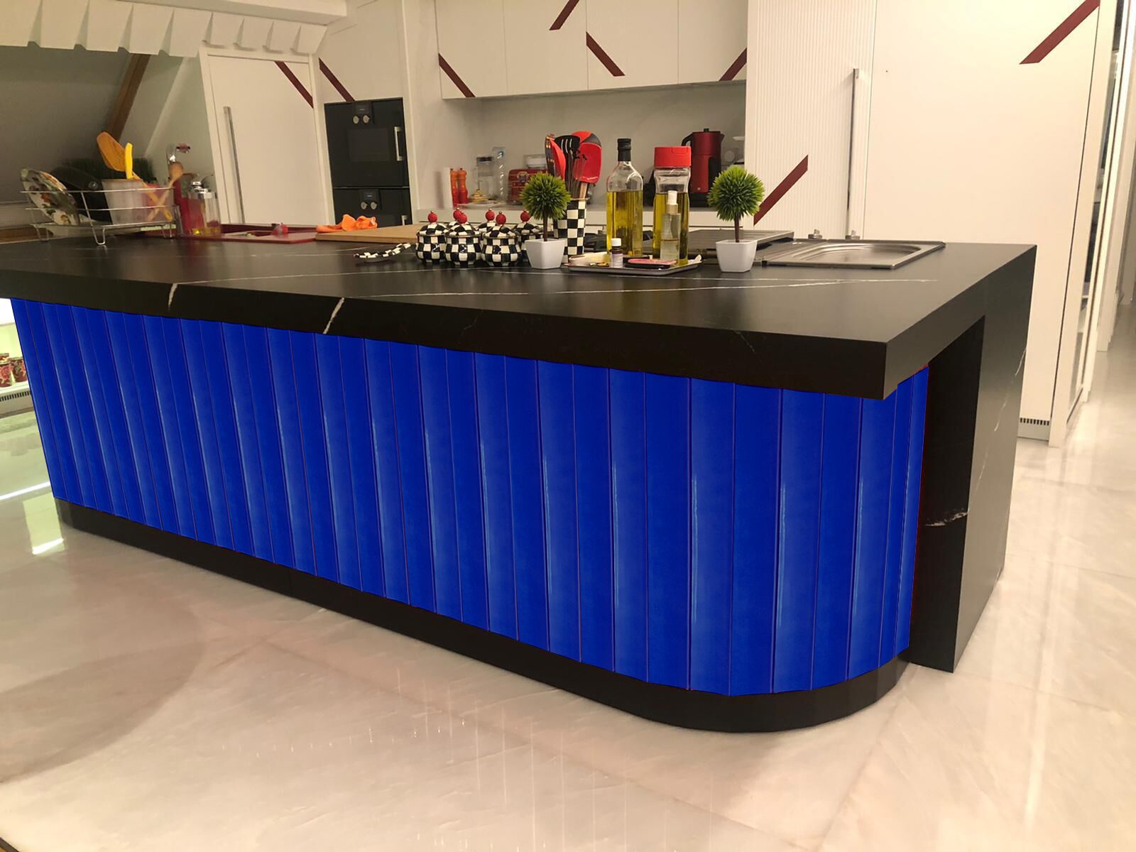 Bar Önü Seramik Çini 10x100 cm Kobalt - Görsel 7