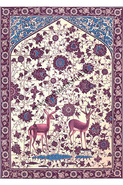 100x140 Ceylan Nakkas Desenli El Dekoru 910 Cini Pano Kütahya ve iznik çinileri el yapımı çini karo klasik türk çini sanatı desenleri osmanlı motifleri türk hamamı çini pano banyo mutfak çiniler seramik dekorasyon hand made interior ceramic tiles decoration turkısh bath bathroom çini fiyatları satıcıları fabrikalar