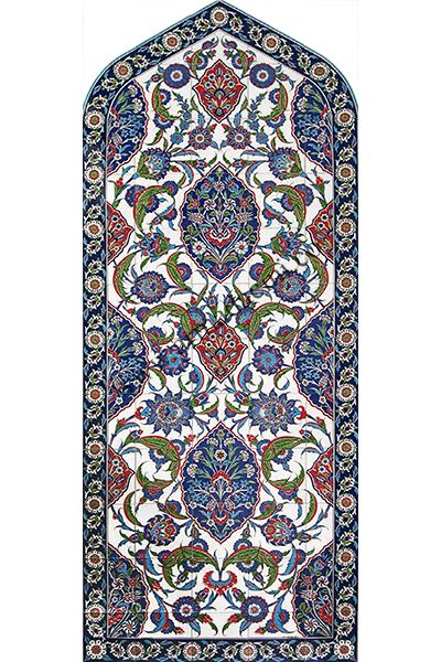 100x240 iznik Cinisi Desenli El Dekoru 920 Cini Panolar Kütahya ve iznik çinileri el yapımı çini karo klasik türk çini sanatı desenleri osmanlı motifleri türk hamamı çini pano banyo mutfak çiniler seramik dekorasyon hand made interior ceramic tiles decoration turkısh bath bathroom çini fiyatları satıcıları fabrikalar
