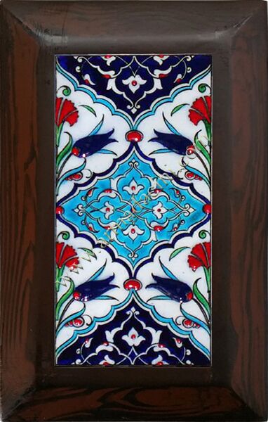 10x20 Kütahya Ceramic Geometric Patterned Hand Decor 115 Ceramic Panel iznik ceramics handmade ceramic tile turkish ceramic art patterns ottoman motifs turkish bath ceramic panel bathroom kitchen ceramics ceramic hotel home mosque metro decoration mosque masjid hand made interior ceramic tiles decoration turkish bath bathroom prices