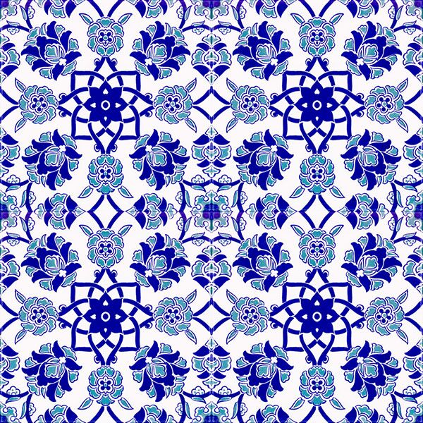 AC-10 Selcuk Blue Cicek Patterned Cini Tile, Kütahya tiles, iznik, Mosque tiles, Turkish bath, maroc, arabic mosque decoration, tiles, prices, samples
