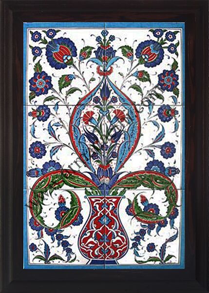40x60 Cift Hancer Yapraklı Çini Desenli Eldekoru 518 Kütahya ve iznik çinileri el yapımı çini karo türk çini sanatı desenleri osmanlı motifleri türk hamamı çini pano banyo mutfak çiniler seramik otel ev cami metro dekorasyon mosque masjid hand made interior ceramic tiles decoration turkısh bath bathroom fiyatları