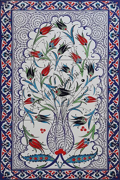 60x90 Lalezar Halic Desenli Cini Eldekoru 600 Cini Pano Kütahya ve iznik çinileri el yapımı çini karo türk çini sanatı desenleri osmanlı motifleri türk hamamı çini pano banyo mutfak çiniler seramik otel ev cami metro dekorasyon mosque masjid hand made interior ceramic tiles decoration turkısh bath bathroom fiyatları