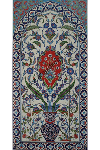 80x160 Kutahya Kırmızı Gobekli Çini El Dekoru 800 Pano iznik çinileri el yapımı çini karo türk çini sanatı desenleri osmanlı motifleri türk hamamı çini pano banyo mutfak çiniler seramik otel ev cami metro dekorasyon mosque masjid hand made interior ceramic tiles decoration turkısh bath bathroom fiyatları satıcıları