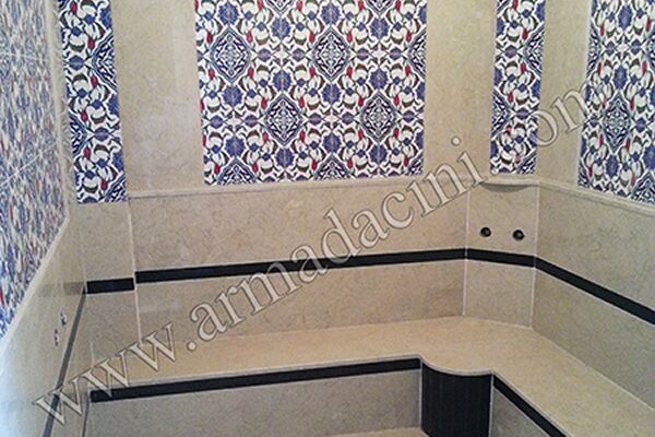 AC-44 Otel Türk Hamamı Çini Duvar Dekorları