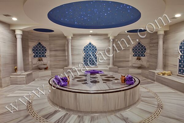 AC 6 Osmanlı Hamamı Selçuklu modeli Çini Kurna arkası