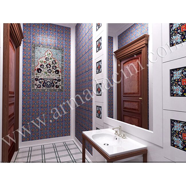 Kutahya ve ıznık cinileri,  cini desenli seramik ve mozaik karolar, cami, mescit, kubbe, otel banyo turk hamamı cinisi cini dekorasyon, Otel, spa türk hamamı, havuz seramikleri yer ve duvar çini seramik fayans dekorasyonu, osmanlı cini desenleri ve motifleri, mihrap minber ve kürsü isleri, ic cephe ve dis cephe kaplama isleri, hediyelik cini, seramik, porselen, esyalar. mosque decorations masjid interior exterior dome  gift material ceramic mosaic, hans made, ottoman turkish tiles, turkish bath, spa, bathroom tiles, special ceramic