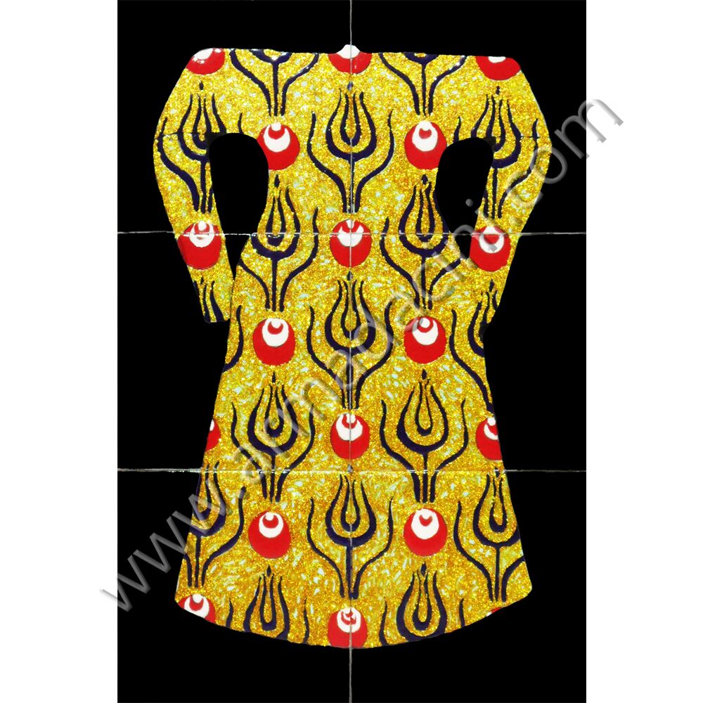 6040x60 Osmanlı Kaftanları Sarı Yaldızlı Kaftan Cini Pano Kütahya ve iznik çinileri el yapımı çini karo klasik türk çini sanatı desenleri osmanlı motifleri türk hamamı çini pano banyo mutfak çiniler seramik dekorasyon hand made interior ceramic tiles decoration turkısh bath bathroom çini fiyatları satıcıları fabrikalar
