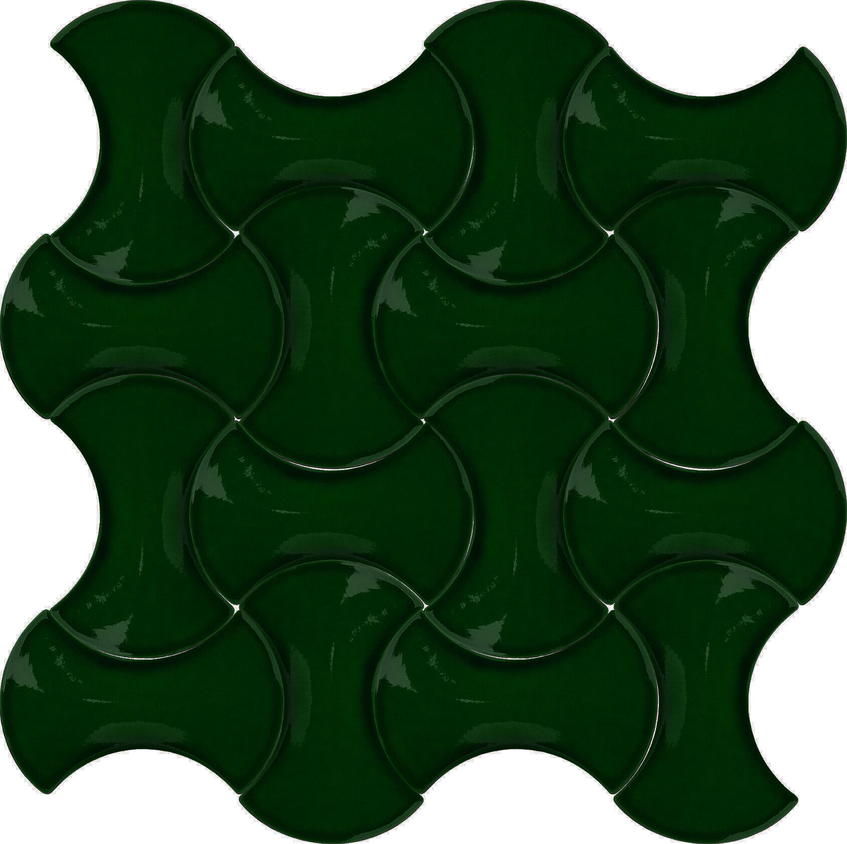 13x20 Zümrüt Yeşil Kemik Seramik Çini Türk Hamamı Karo