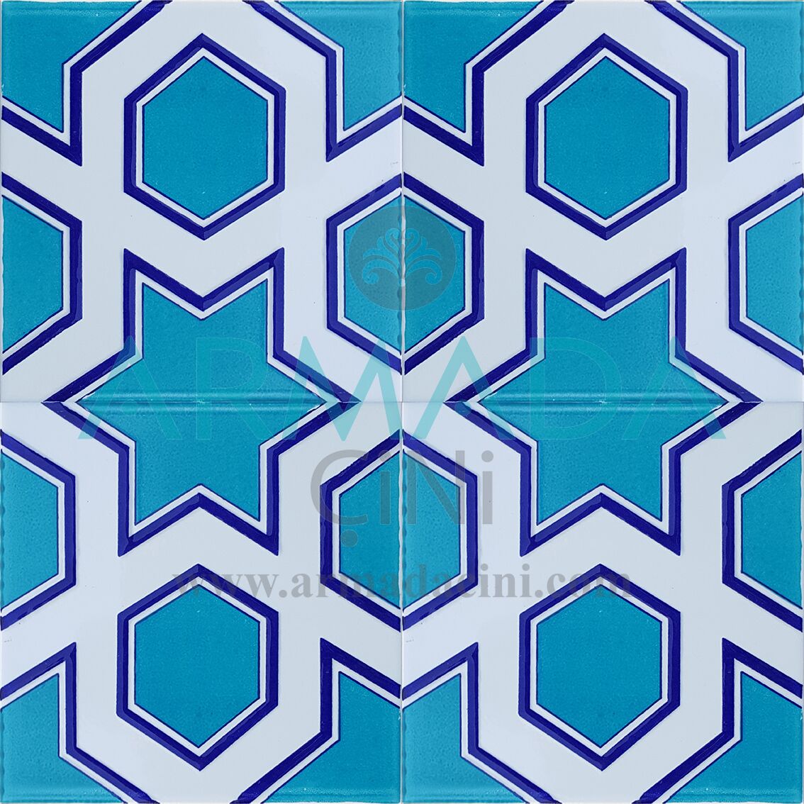 20x20 SP-96 Desenli İznik Çini Karo Modeli (Türk Yıldızı) Su yeşili Çimen Yeşili Yeşil Renkli kabartmalı Cami Mihrap Minber Kürsü Çinileri Geometrik Karo geonetric islamic art galery pattereb design turlish ceramic tile